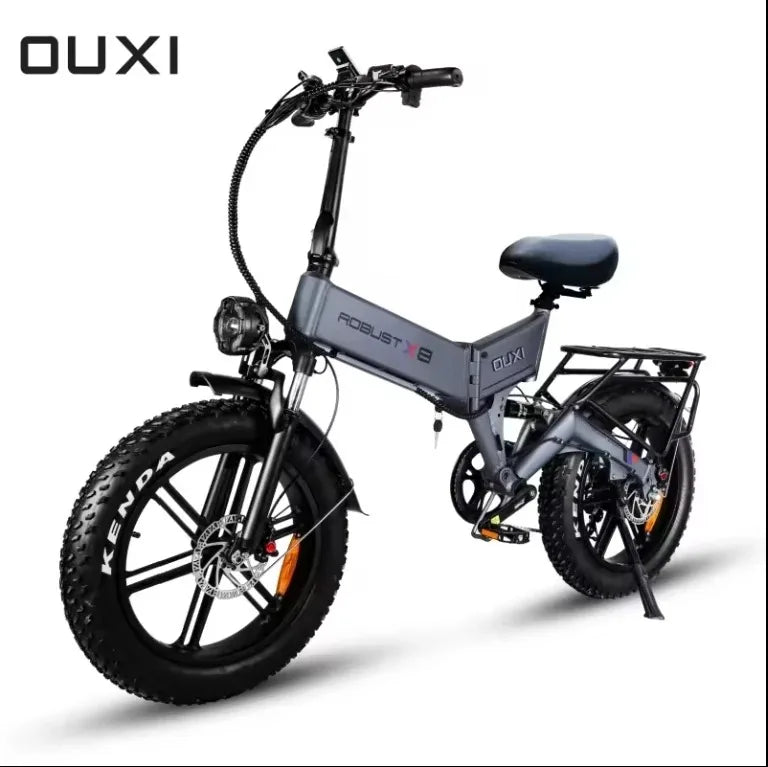 48V 1000W Electric Folding Bike Full Suspension