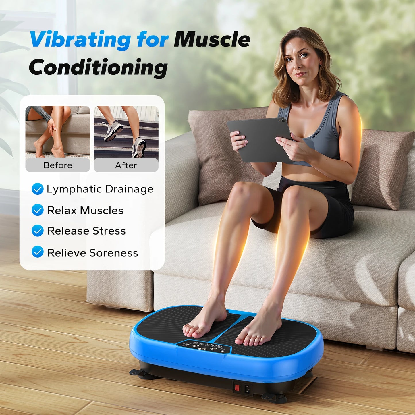 MERACH EMS Vibration Plate Exercise Machine
