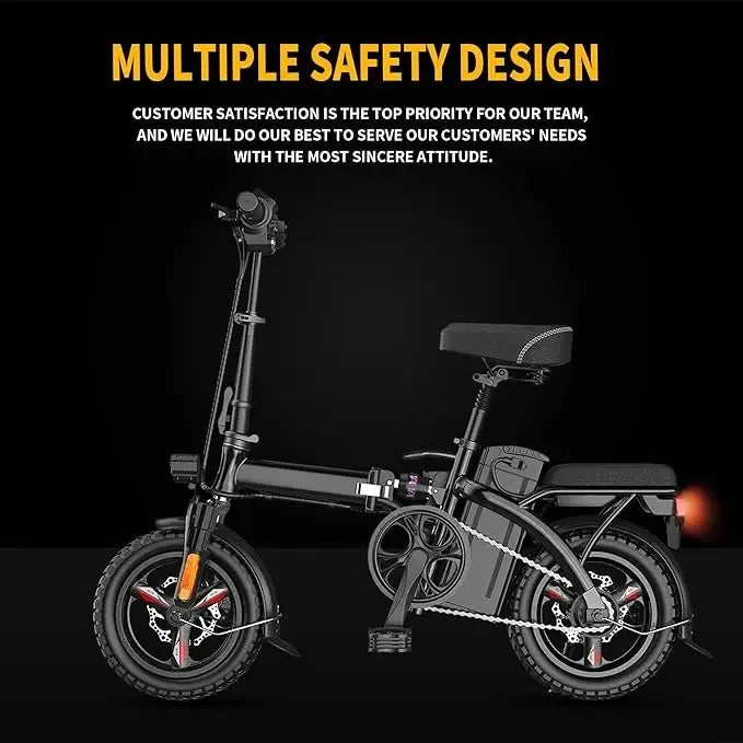 400W Motor 22MPH Max Speed, 14” Tire, 48V Electric Bike
