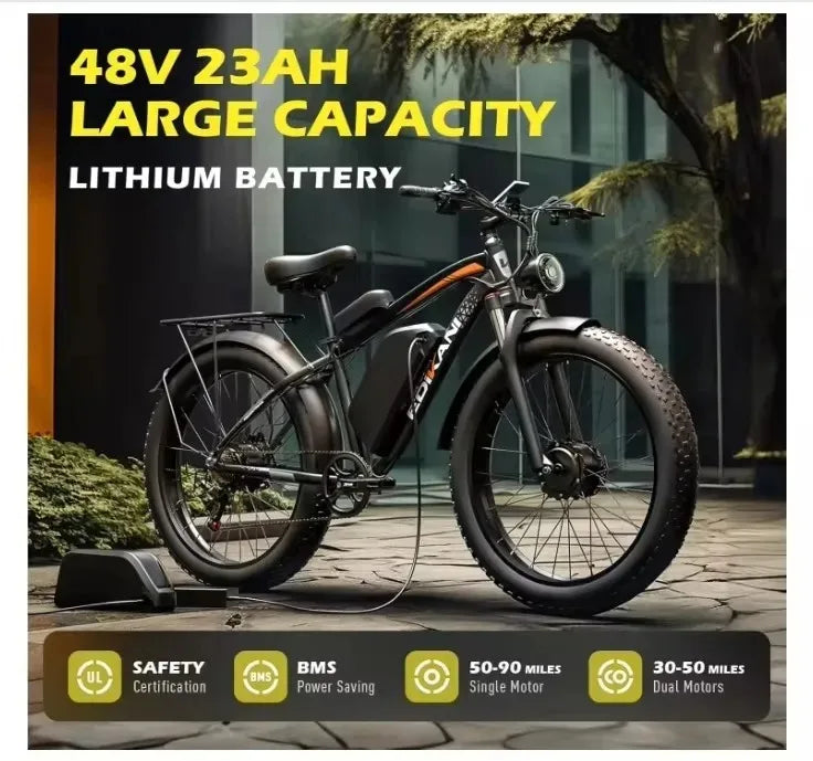 Electric Bike for Adult 2000W Peak 2500W Dual Motor