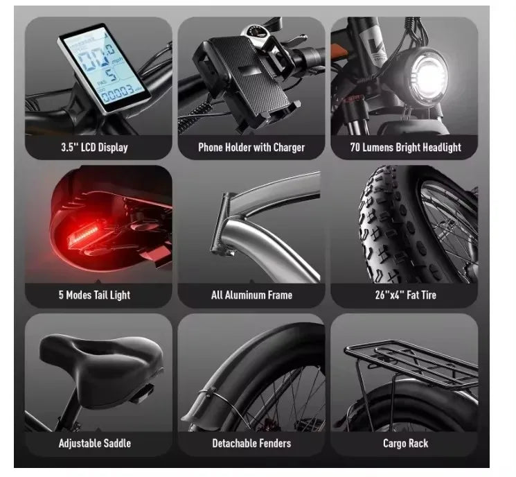 Electric Bike for Adult 2000W Peak 2500W Dual Motor