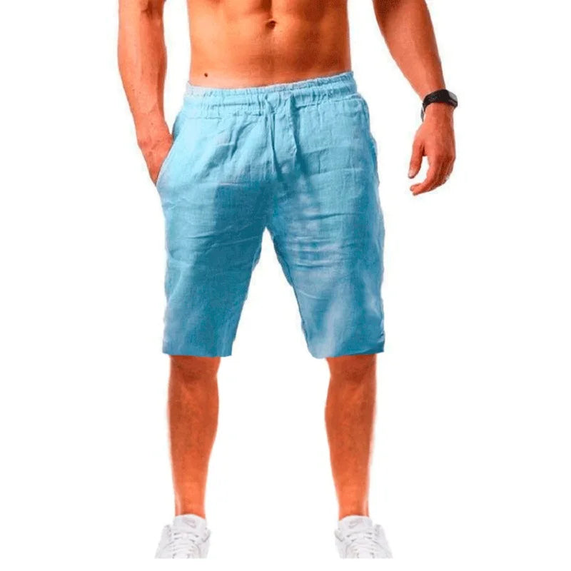 Men's Cotton Linen Shorts Breathable S-3XL