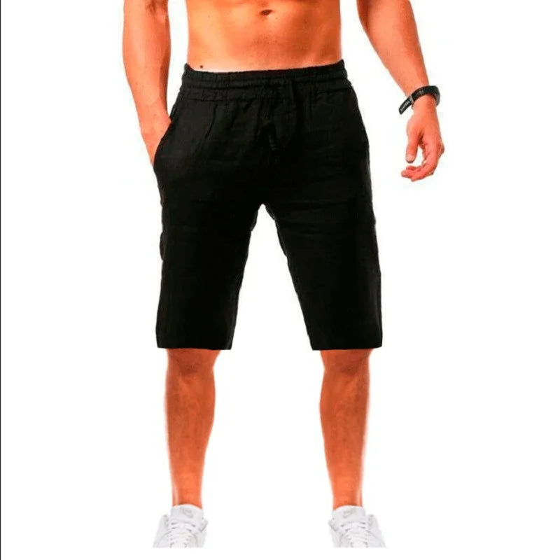 Men's Cotton Linen Shorts Breathable S-3XL