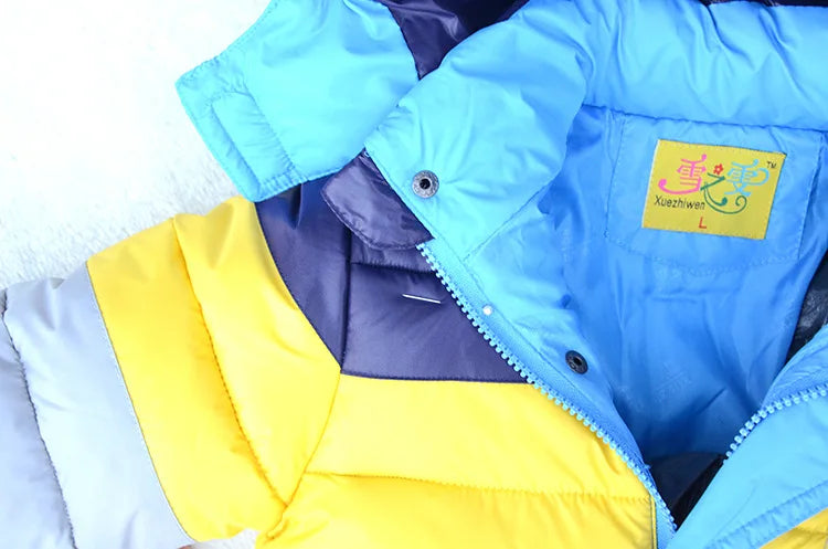 Winter Long Style Stripe Coat For Kids