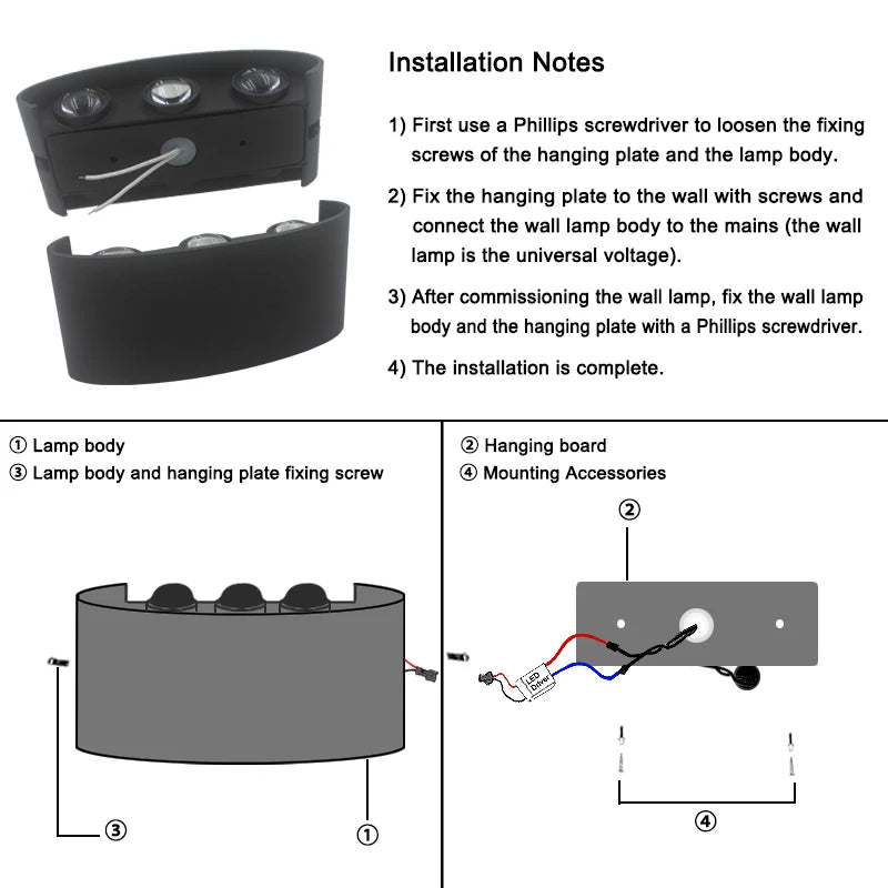 LED Plastic Indoor Modern Nordic Sconce