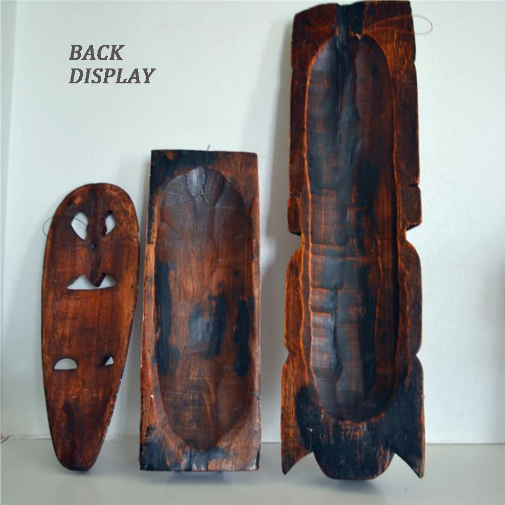 Wood Carved Masks Retro Wall Decoration