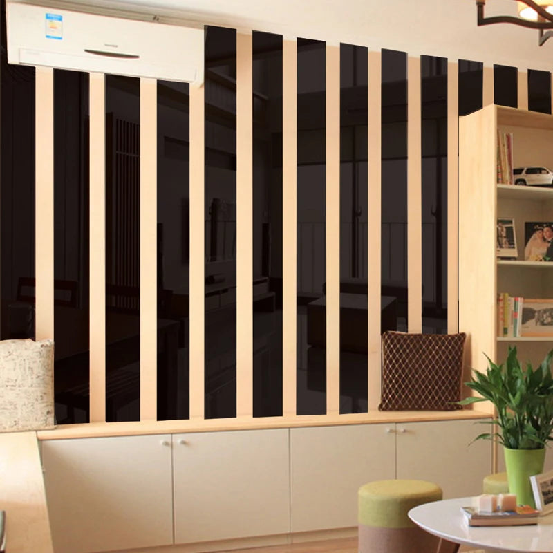Simple Strip DIY Art Decor Home Acrylic Mirror 3D Wall Stickers