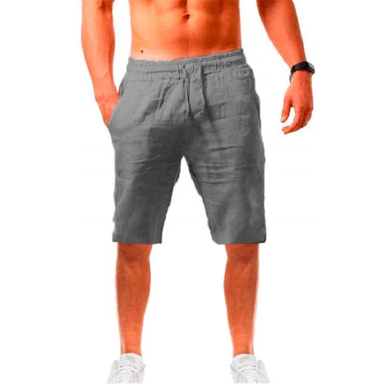 Men's Cotton Linen Shorts Breathable S-3XL