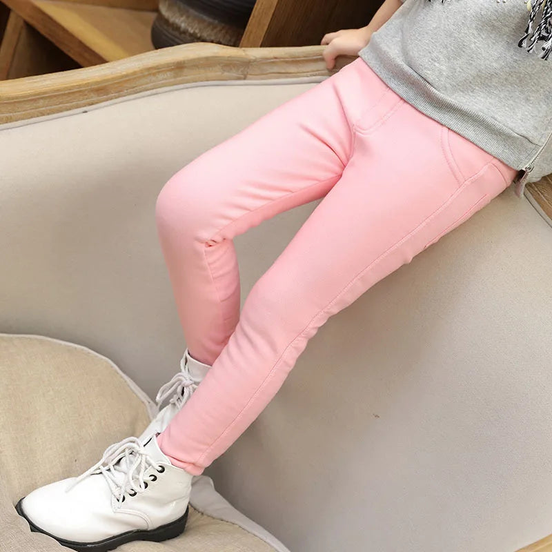 Winter Pants For Girls Leggings Candy Color
