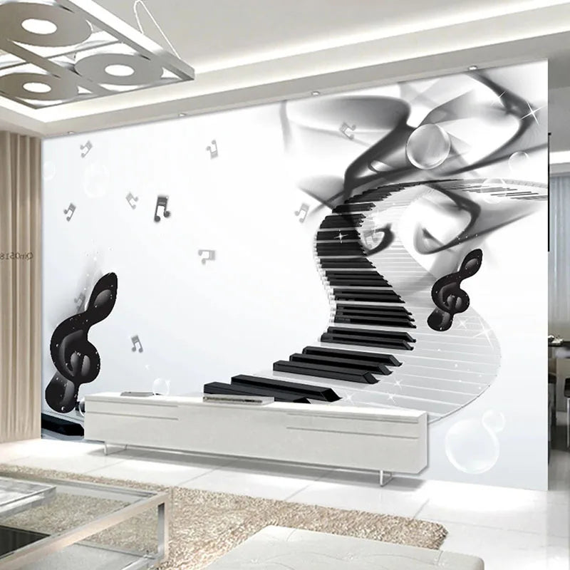 3D Wallpaper Modern Musical Note Murals