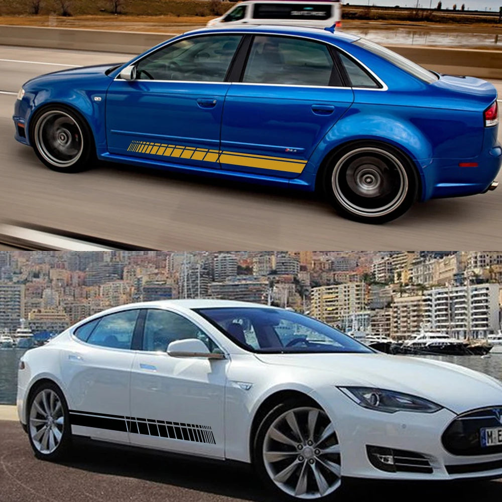 2pcs Car Side Skirt Sticker