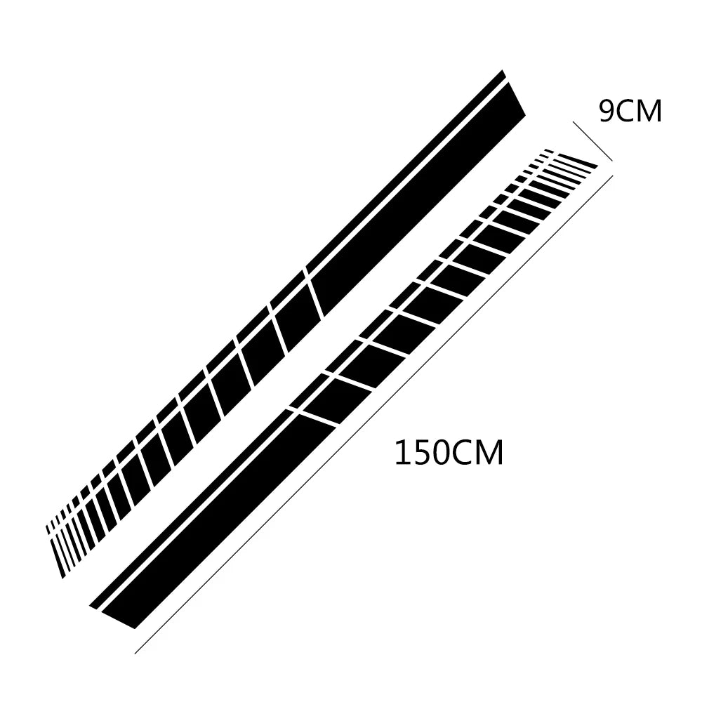 2pcs Car Side Skirt Sticker