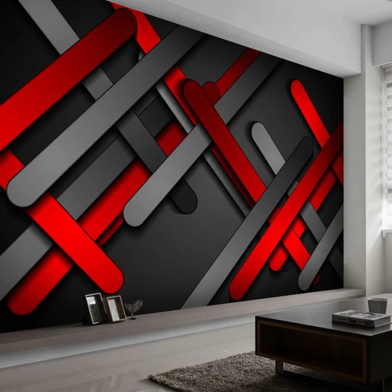 3D Mural Wallpaper Modern Abstract Geometric Lines