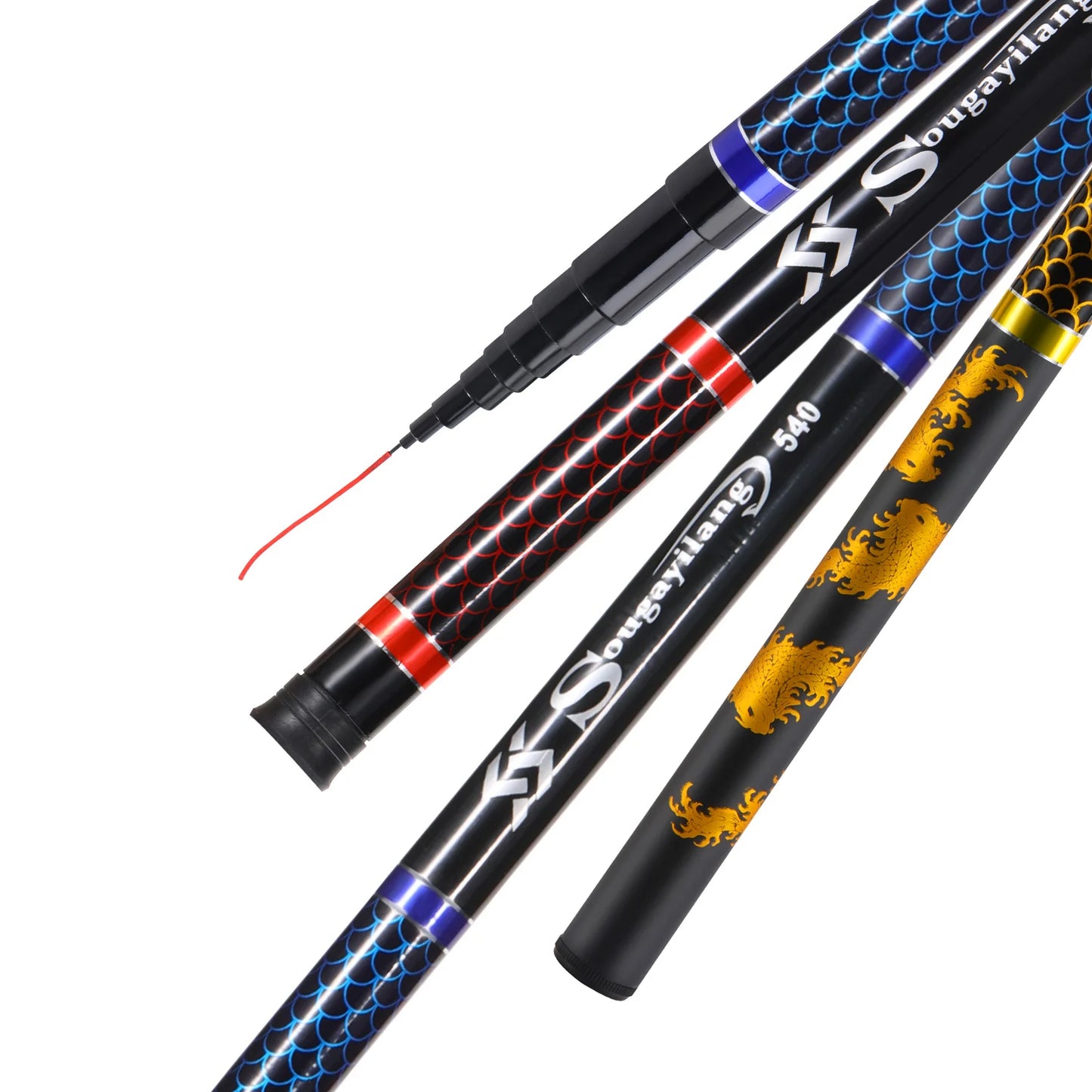 Carp Fishing Rod Hard Carbon Fiber Ultra Light Telescopic Pole