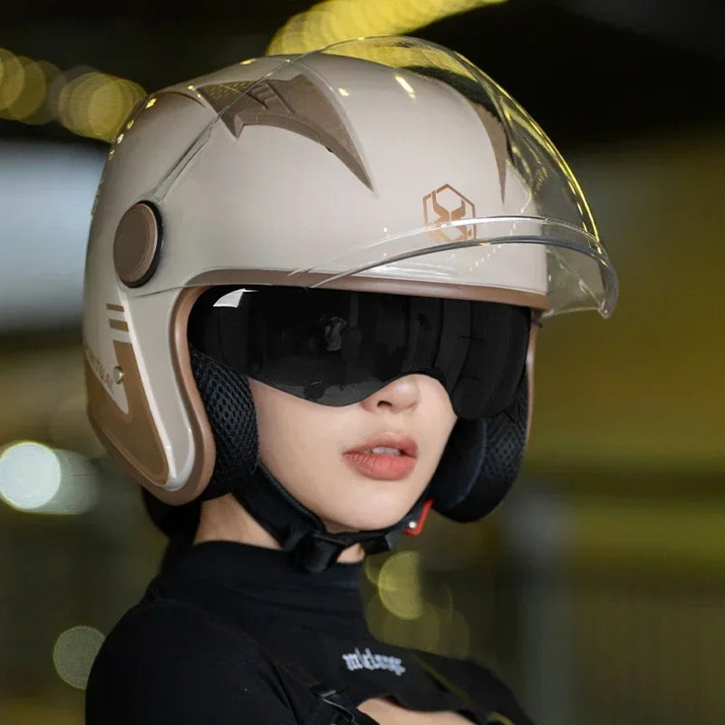 All Season Universal Safety Helmet Double Lens
