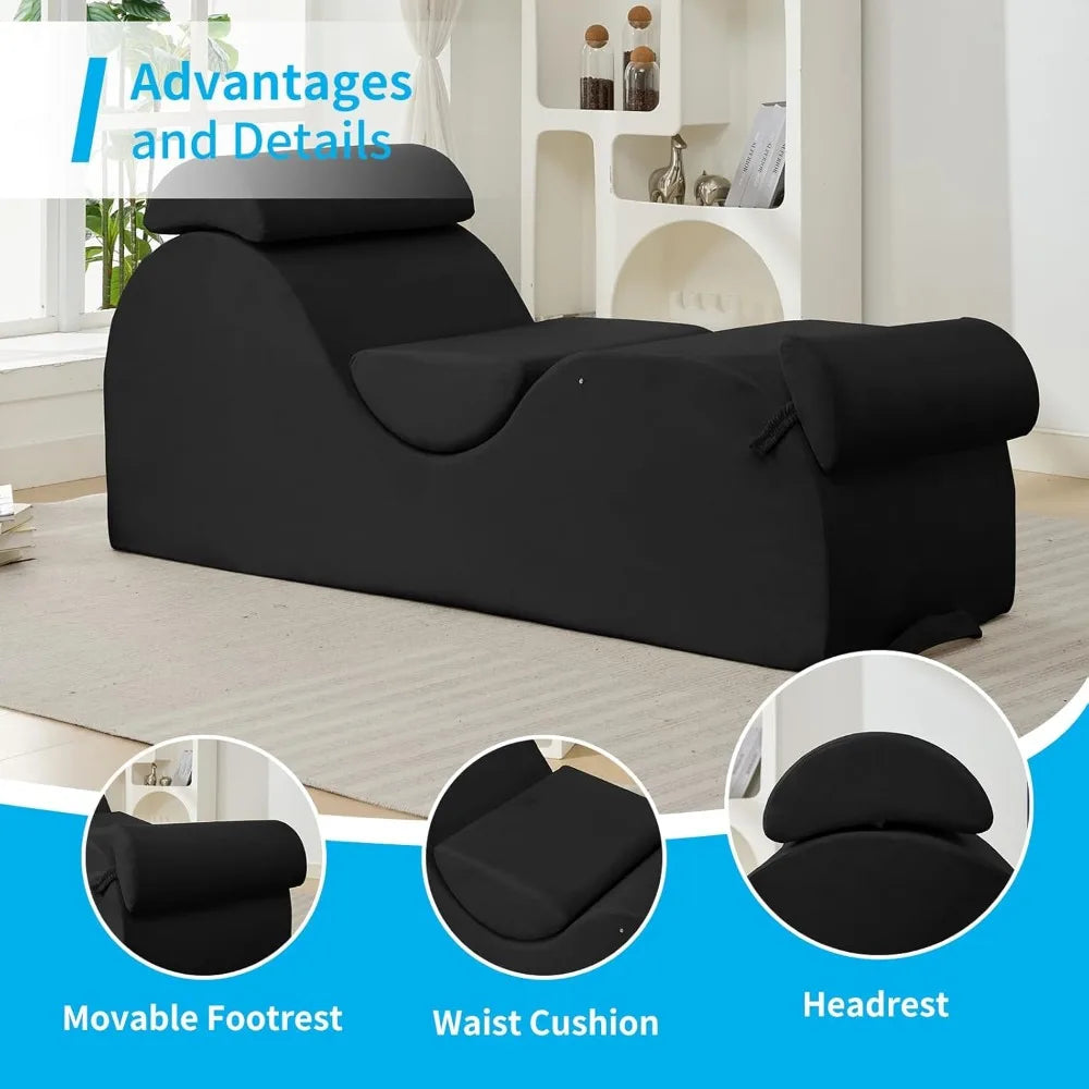 Chaise Lounge Chair with Side Pockets