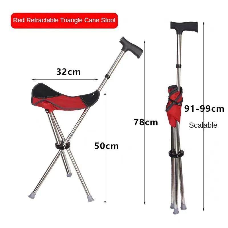 Beach Chair Retractable Folding Straight Cane