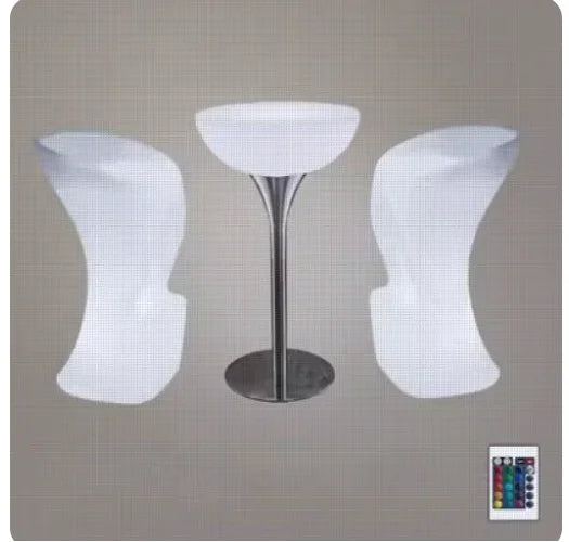 110CM LED Illuminated Round Cocktail Table