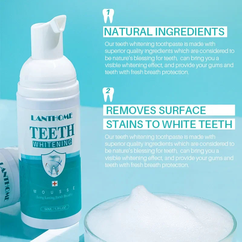Teeth Whitening Mousse Toothpaste Remove Plaque Stain
