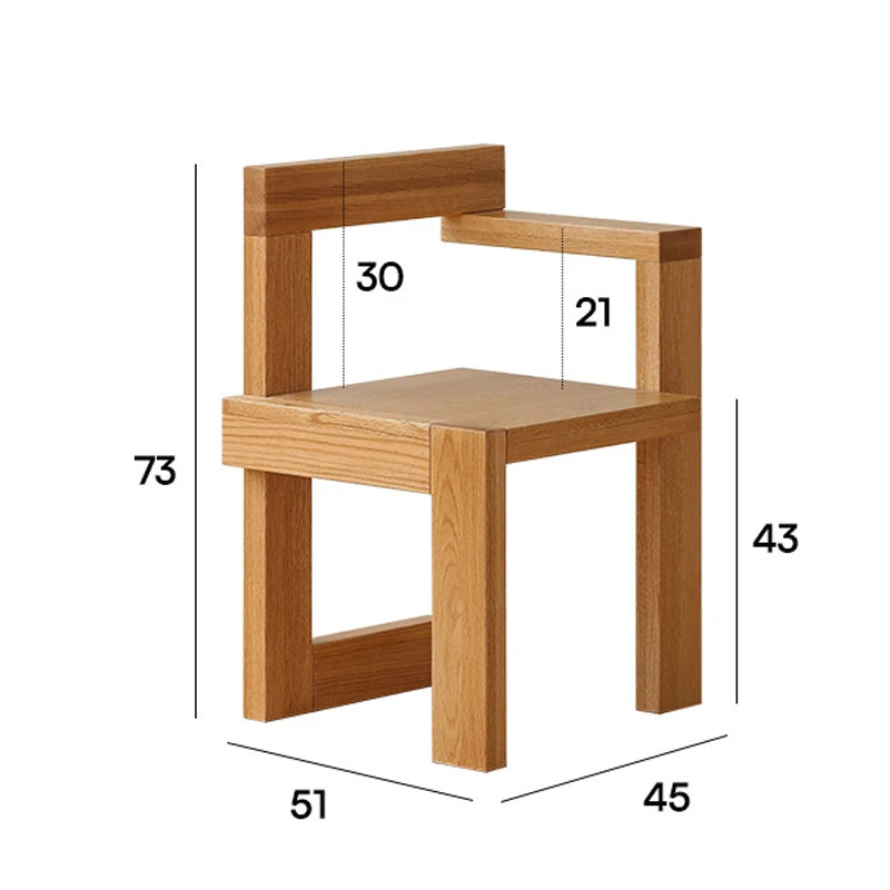 Solid Wood Building Block Luxury Modern Chair