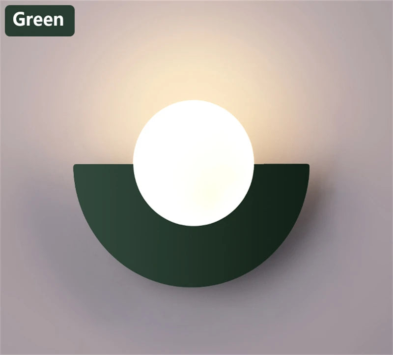 Plastic Ball G9 Bulb Round Sconce Light LED