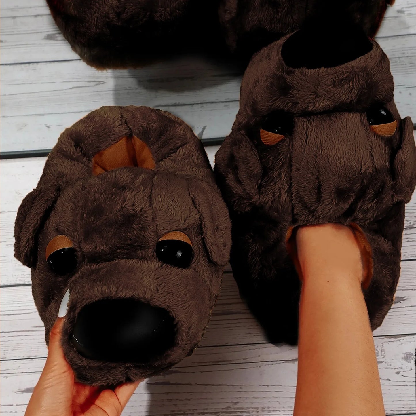 Dog Design Novelty House Slippers For Women