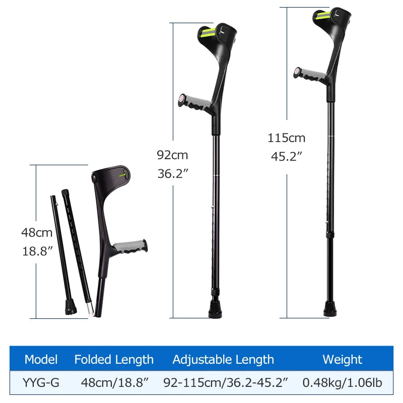 Adult Forearm Crutches (Pair) Walking Aids