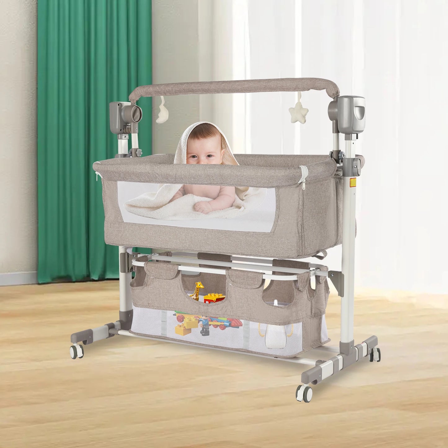 Portable Baby Bed Height Adjustable Bedside Sleeper