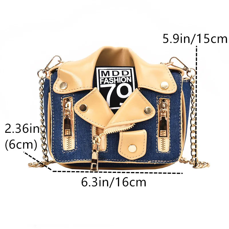 Cowboy Jacket Versatile Fashion Shoulder Bag