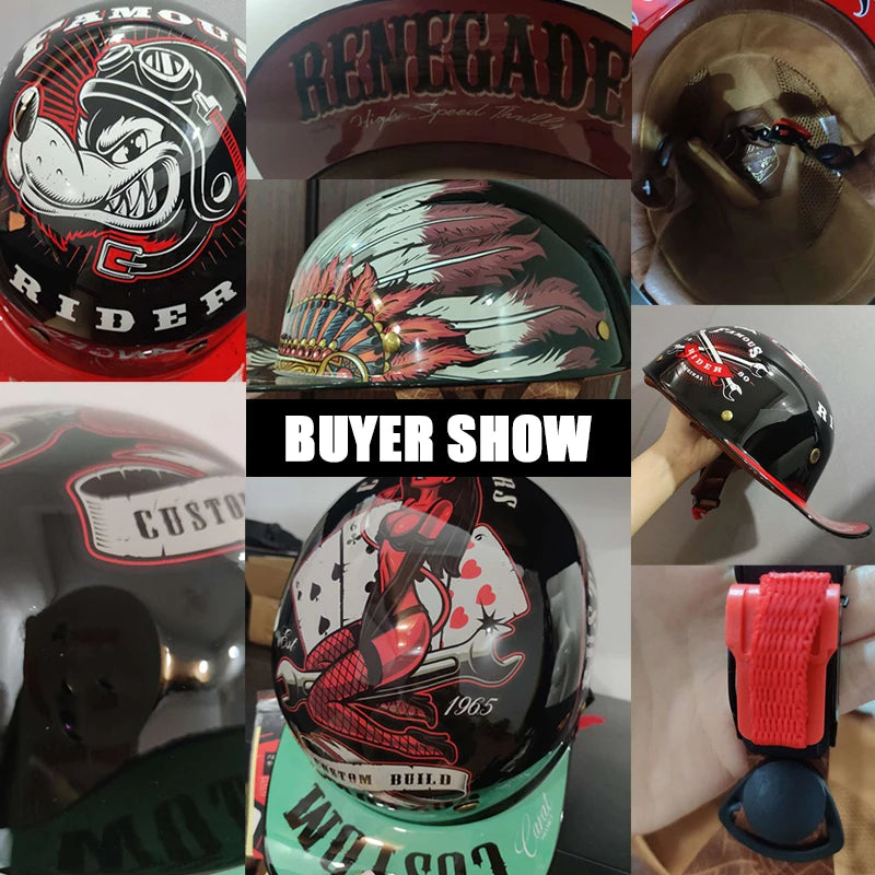 Retro Half Helmet Four Seasons Universal