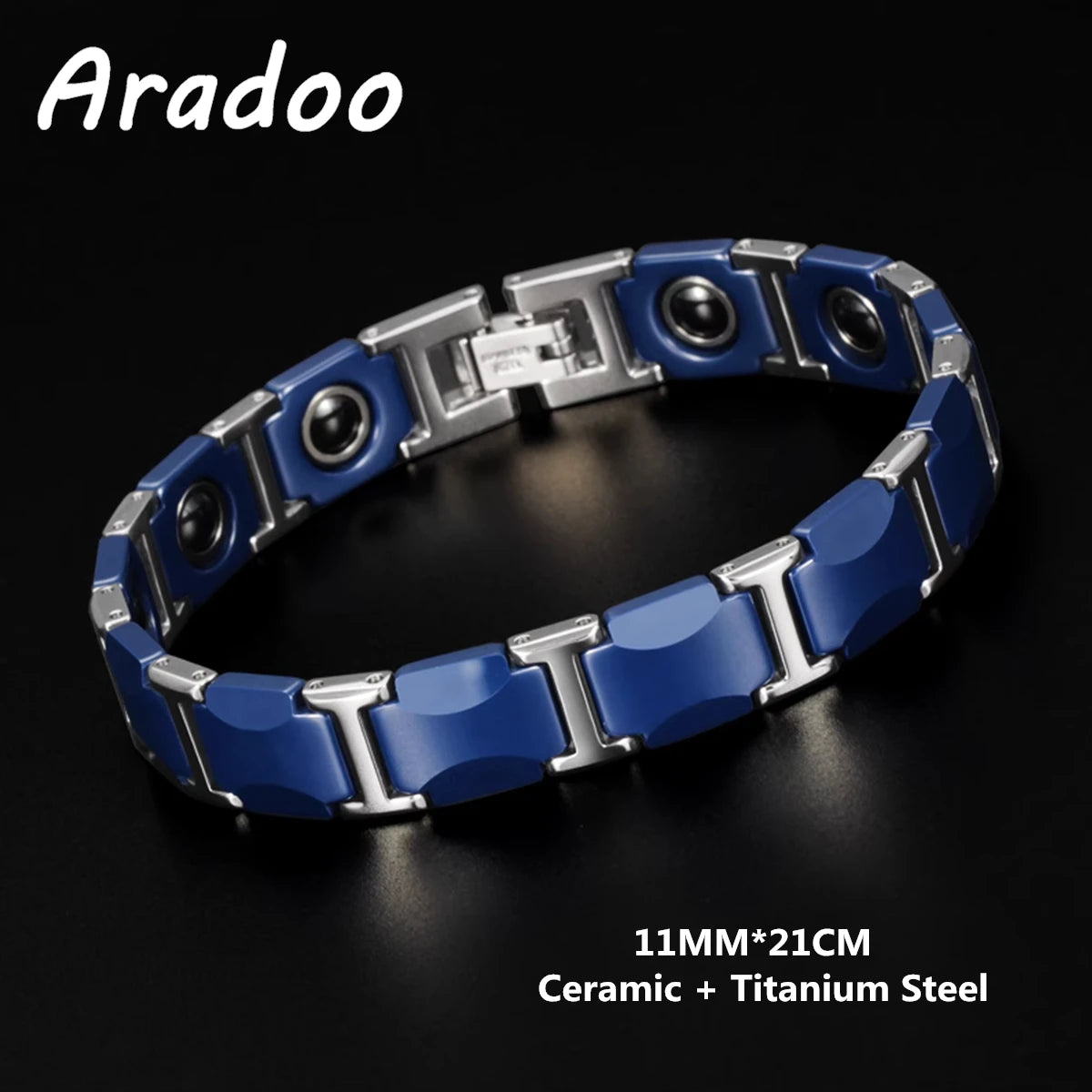 Ceramic Titanium Hematite Magnetic Therapy Bracelet