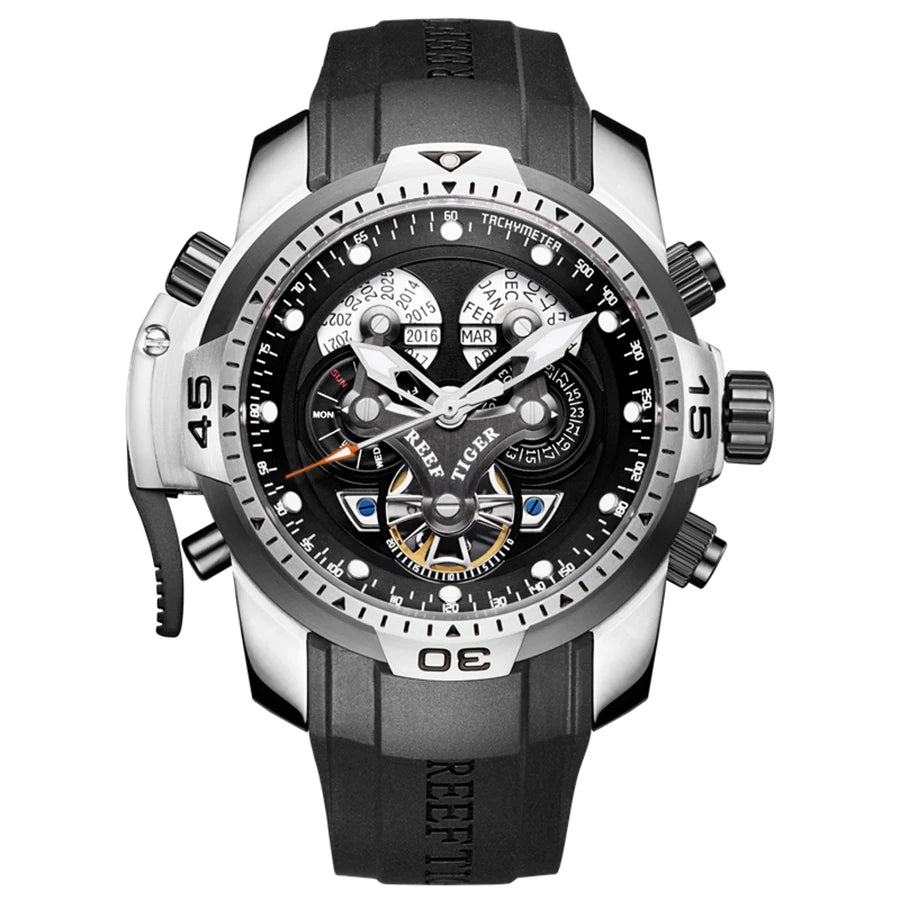 Fully Automatic Multi-Functional Double Calendar Business Watch