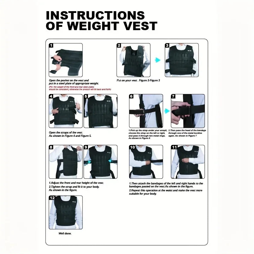 Adjustable Weight Vest Strength Training Tool