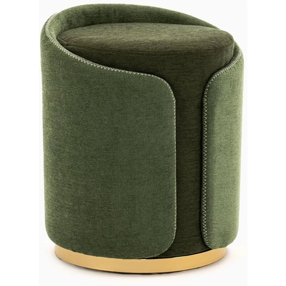 Swivel Vanity Stool with Gold Base