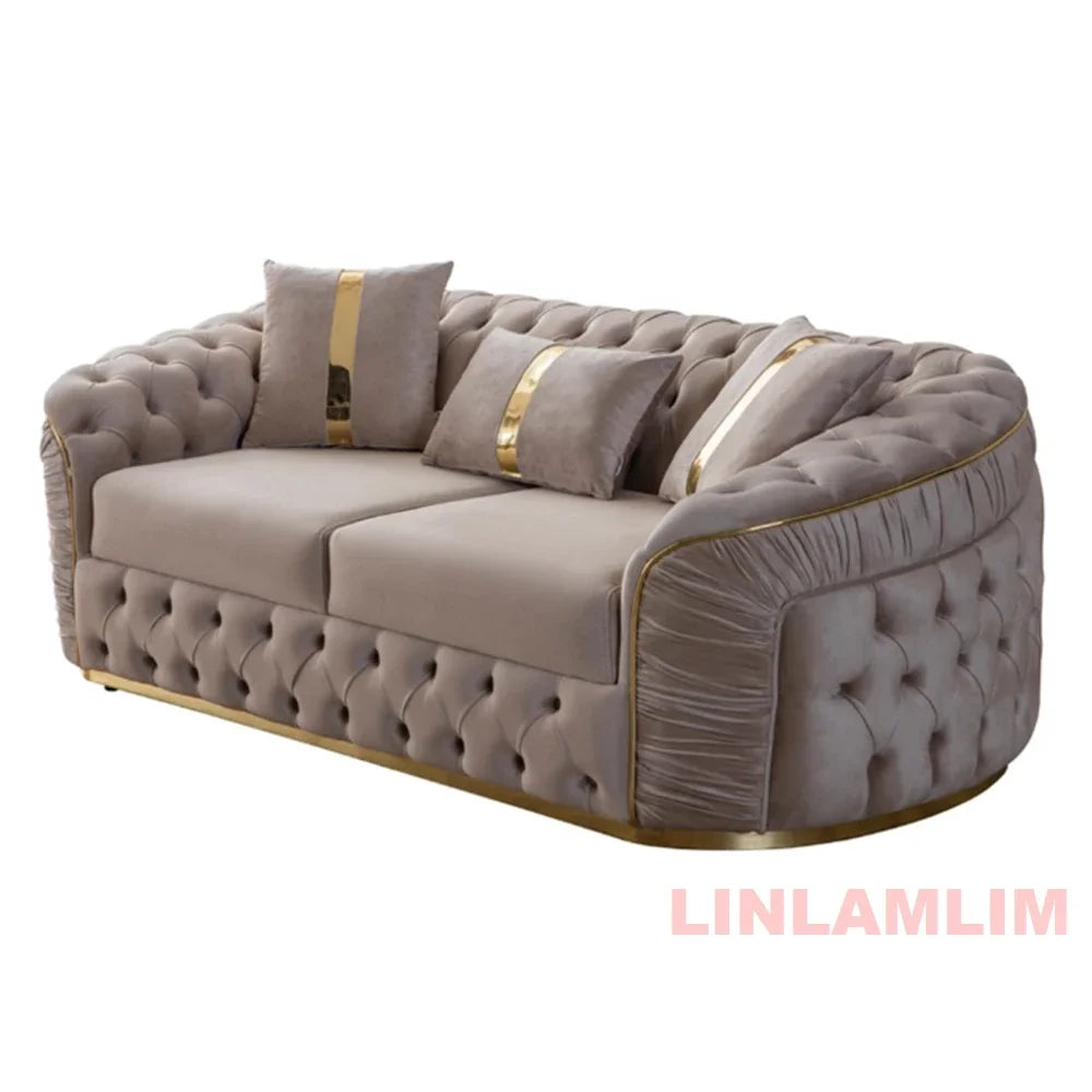 Luxury Chesterfield Sectional Sofa Set