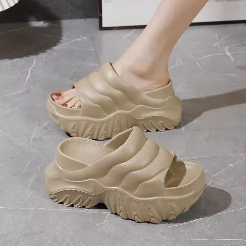 Womens Soft EVA Thick Sole Slides Shoes