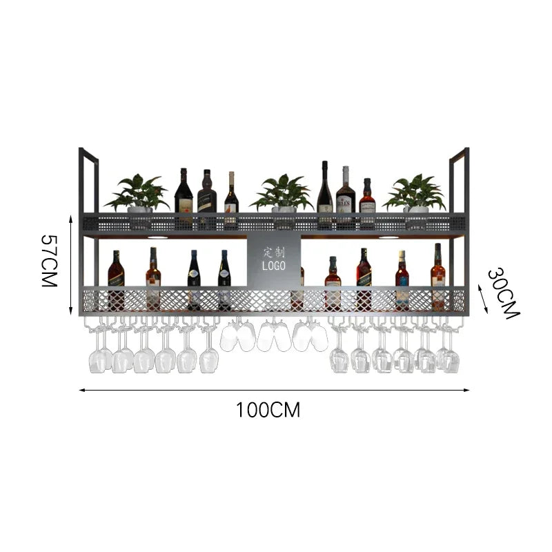 Modern Metal Luxury Wall Mounted Wine Rack