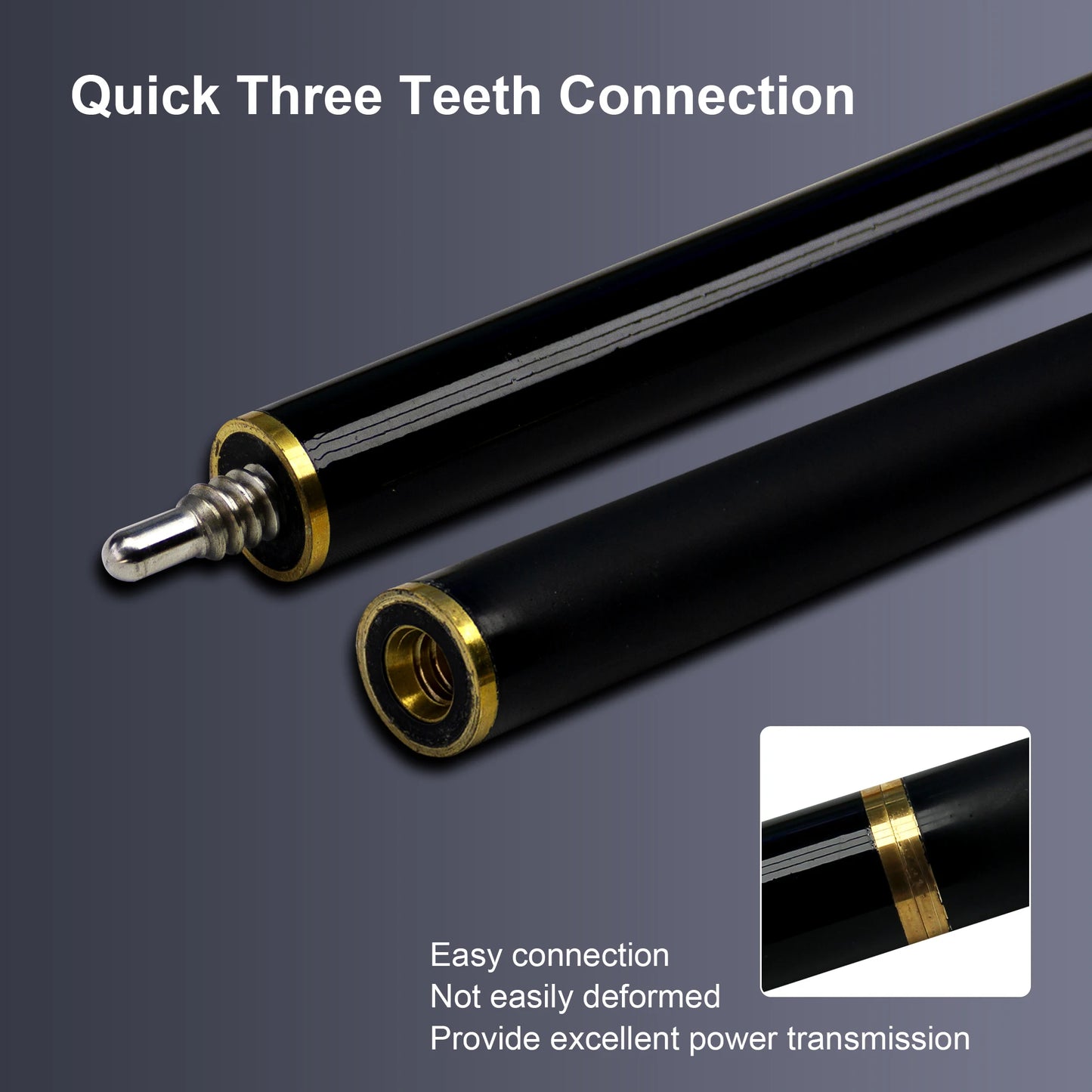 Professional Pool Cue 10mm Carbon Fiber Blue Mechanical