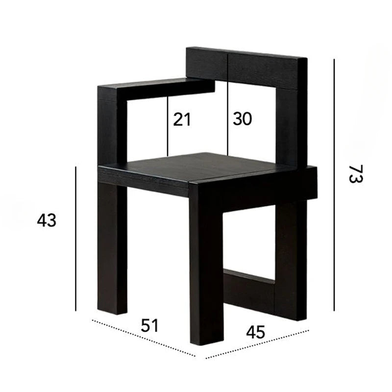 Solid Wood Building Block Luxury Modern Chair