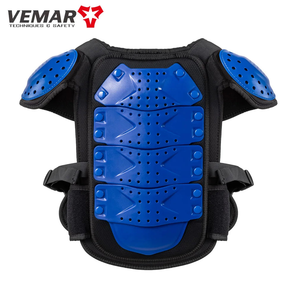 Motorcycle Armored Vest, Knee, & Elbow Pads Set for Children