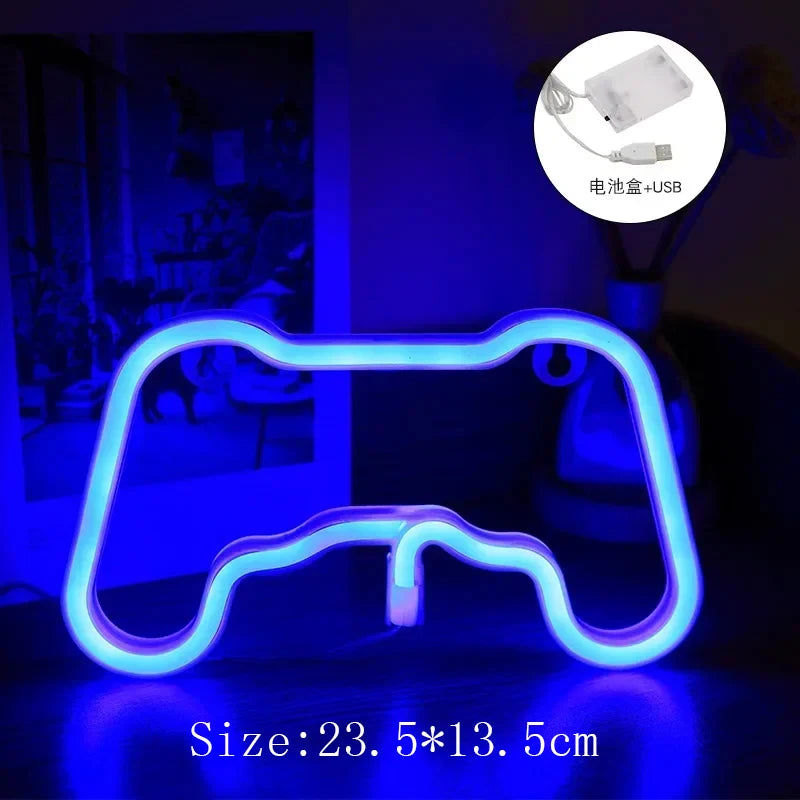 Neon Sign Custom Game Icon Light