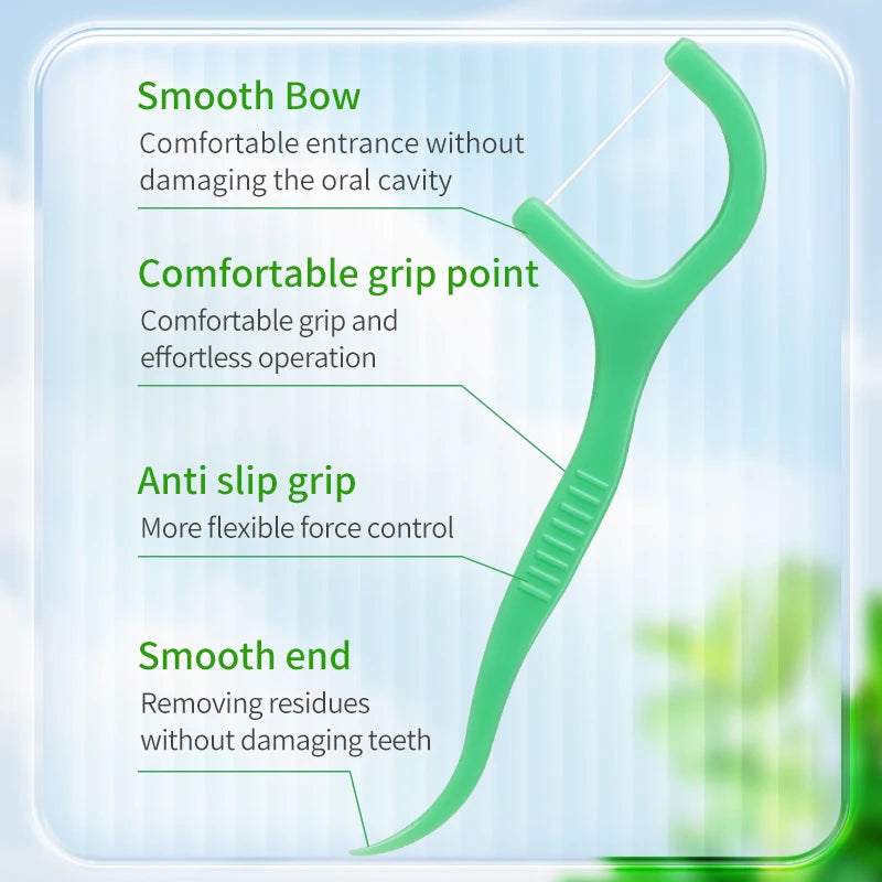 300PCS Mint Floss Sticks