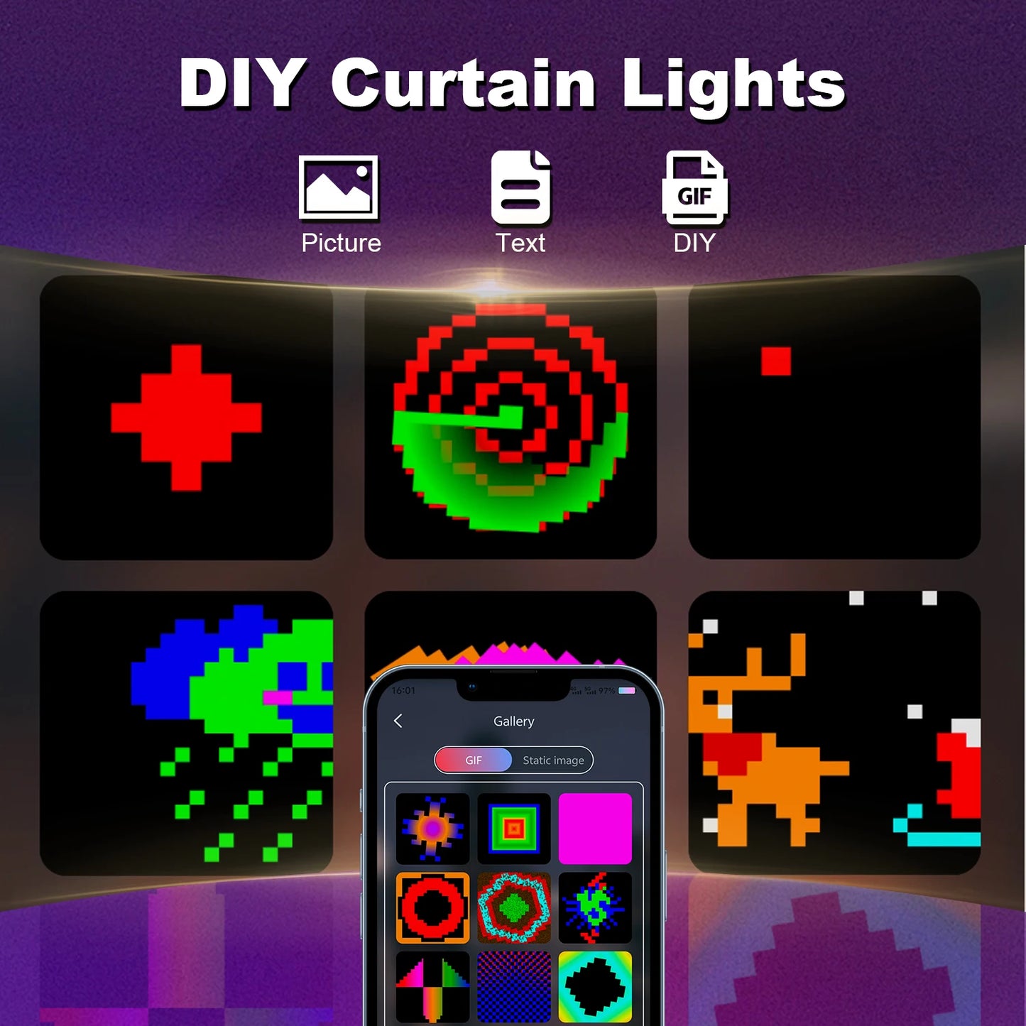 Smart Bluetooth App LED String RGB Fairy Lights