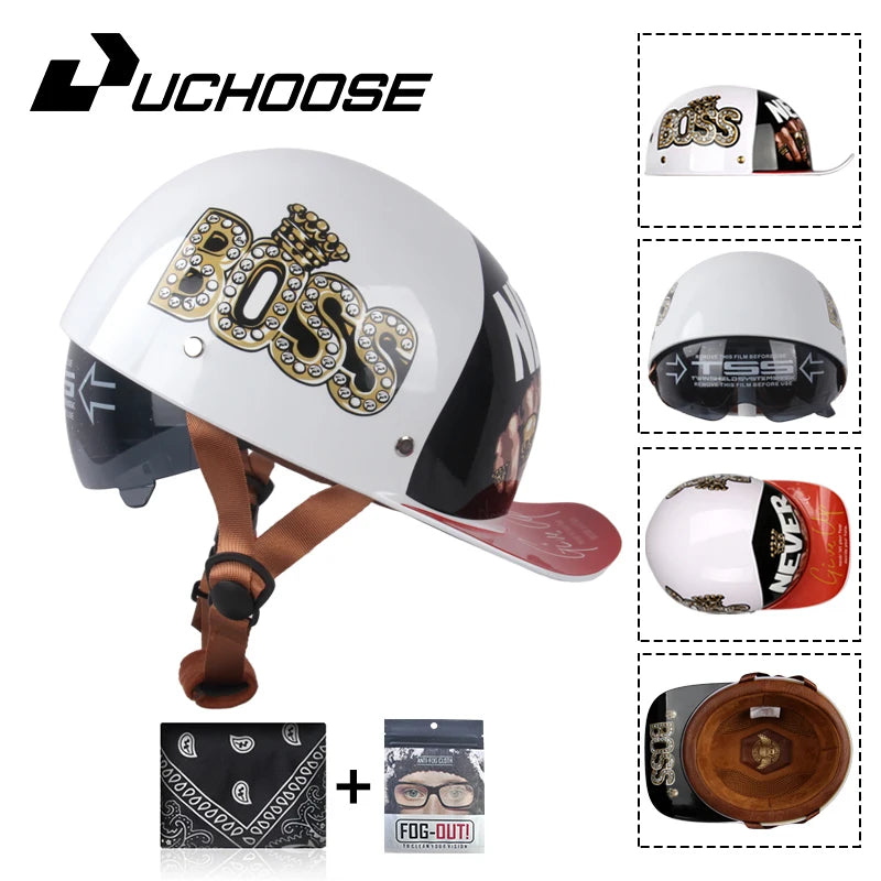 DS Baseball Cap Retro Helmet Vintage Open Face