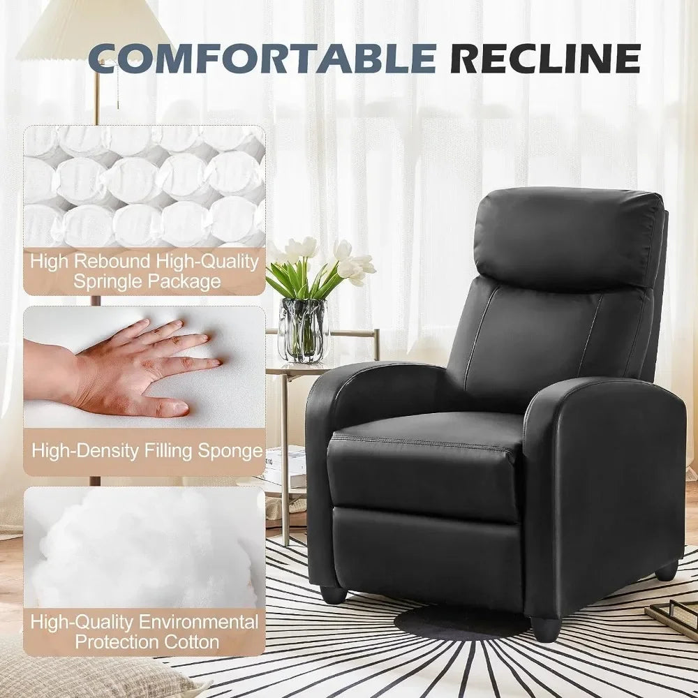 Leather Recliner Adjustable Home Theater Seating