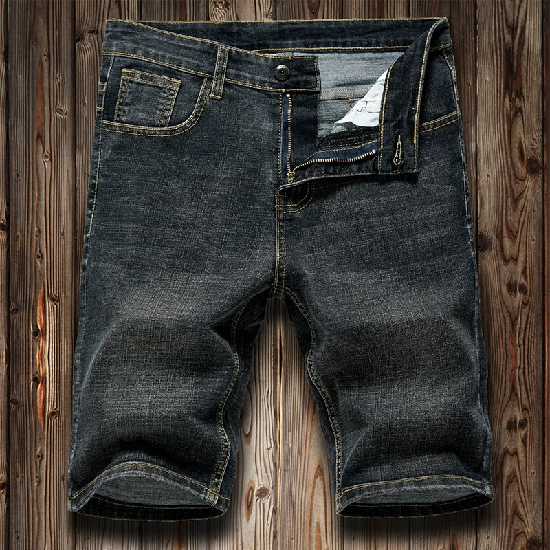 Classic Style Men's Slim Denim Shorts