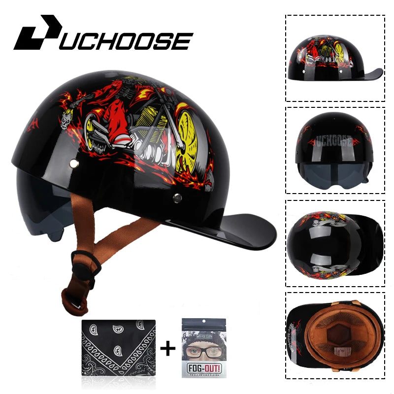 DS Baseball Cap Retro Helmet Vintage Open Face