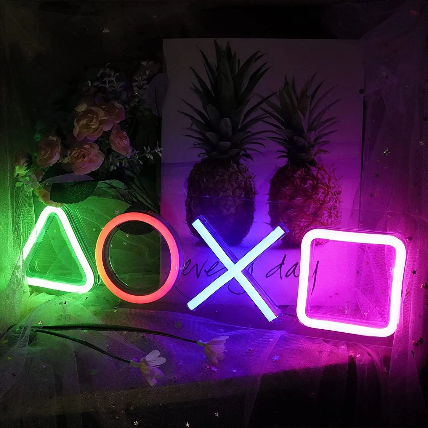 Neon Sign Custom Game Icon Light