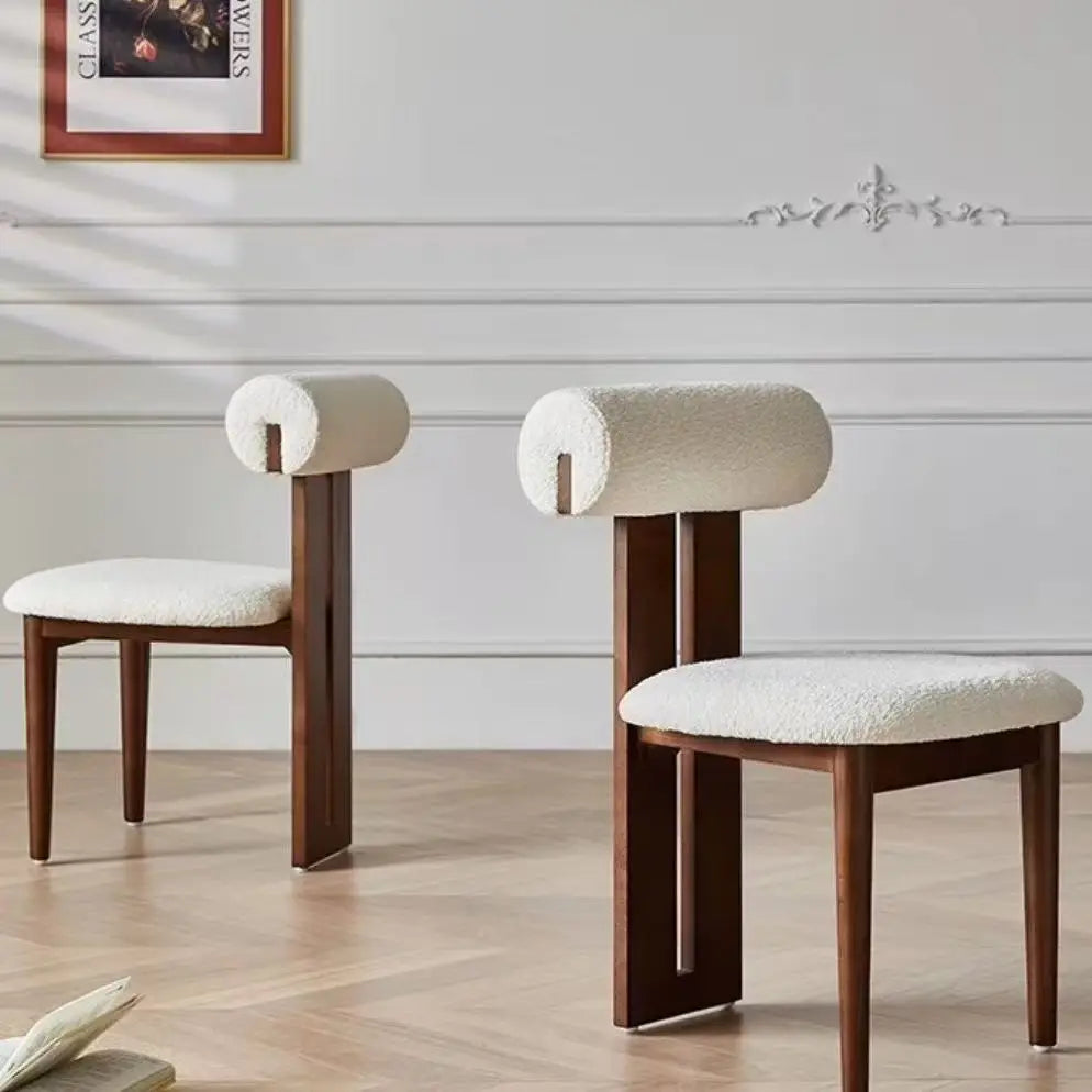 Nordic French Vintage Solid Wood Dining Chair