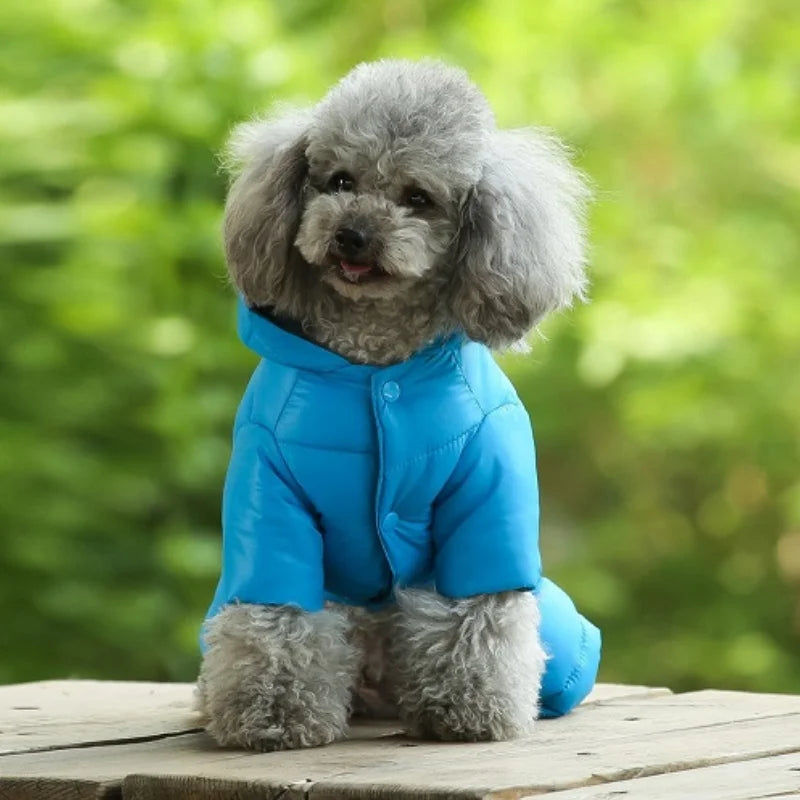 Winter Dog Jumpsuits Warm Soft Clothes Padded Cotton Puppy Down Jacket